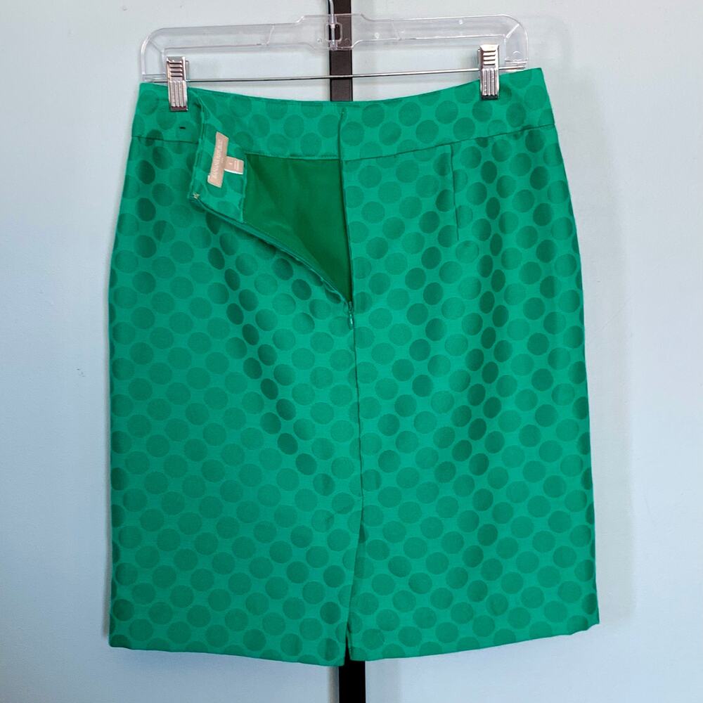 Banana Republic Factory Green Polka Dot Pencil Skirt Size 4 - Picture 9 of 10